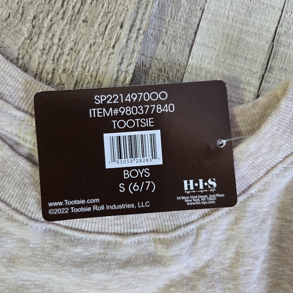 TOOTSIE ROLL | Candy Logo T-shirt in Brown/Tan sz S (Boys 6/7) - Picture 3 of 6